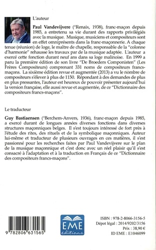 Dictionnaire des compositeurs francs-maçons. Un lexique maçonnique
