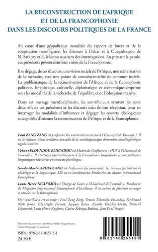 La reconstruction de l'Afrique et de la francophonie dans le discours politique de la France