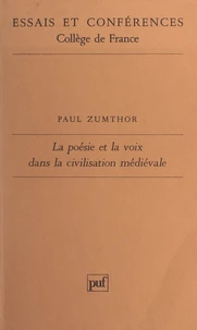 La Poésie et la voix dans la civilisation médiévale