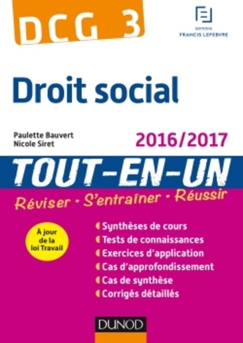 Paulette Bauvert et Nicolas Siret - Droit social DCG 3.
