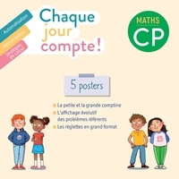 Téléchargement gratuit en ligne Maths CP Chaque jour compte !  - 5 posters avec frise petite et grande comptines 9782401085503