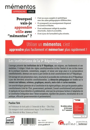 Les institutions de la Ve République  Edition 2020-2021