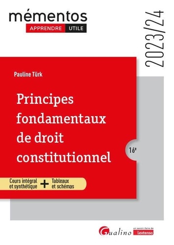 Principes fondamentaux de droit constitutionnel  Edition 2023-2024