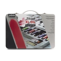 Coffret atelier métal - huile xl : 12 tubes 12 ml couleurs assorties. 5 tubes 20