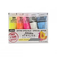Nouveau - pack as 5 x 100 ml couleurs fluo + phospho