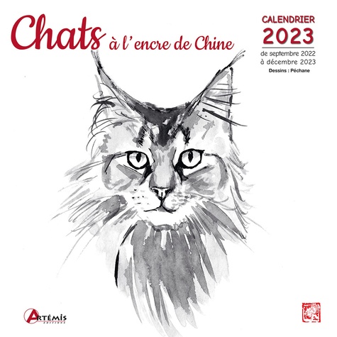Calendrier Chats à l'encre de Chine. De septembre 2022 à décembre 2023  Edition 2023