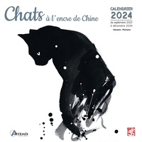  Péchane - Chats à l'encre de Chine - Calendrier de septembre 2023 à décembre 2024.