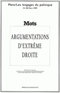 Mots N°58 Mars 1999 : Argumentations D'Extreme Droite