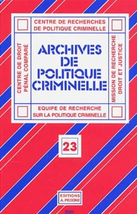 Archives de politique criminelle N° 23
