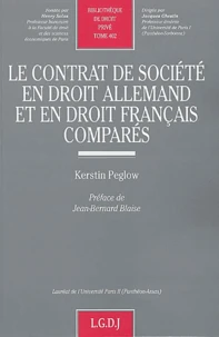 Le contrat de société en droit allemand et en droit français comparés