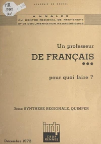 Un professeur de français, pour quoi faire ?