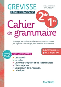 Cahier de grammaire Grevisse 2de/1re