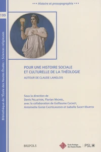 Pour une histoire sociale et culturelle de la théologie