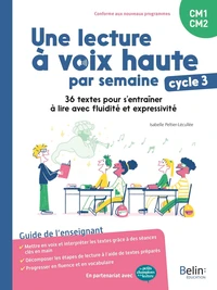 Une lecture à voix haute par semaine cycle 3