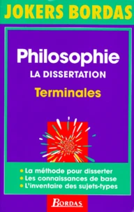 Philosophie Terminales La Dissertation
