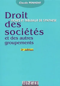 Droit Des Societes Et Des Autres Groupements. Fiches Et Tableaux De Synthese, 3eme Edition