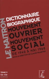 Dictionnaire biographique, mouvement ouvrier, mouvement social