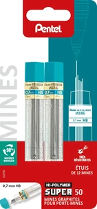 2 étuis de 12 mines graphites pour porte-mines 0,7 mm - HB