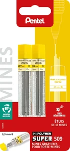 2 étuis de 15 mines graphites pour porte-mines 0,9 mm - B