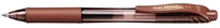 Roller encre gel rétractable energel x, pointe 0,7 mm, marron