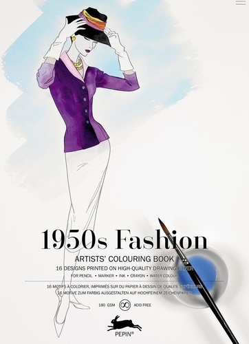  Pepin Press - 1950s Fashion - 16 motifs à colorier.