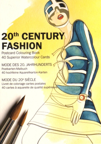  Pepin Press - Mode du 20e siècle - Livrets de coloriage, carte postales, 40 cartes à aquarelle de qualité supérieure.