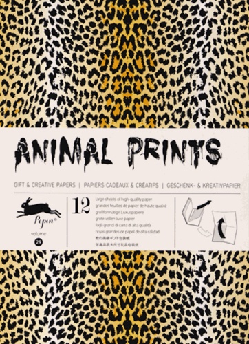 Pepin Van Roojen - 12 gift wrapping paper book Animal Prints - Volume 29.