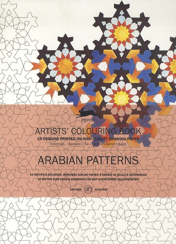 Pepin Van Roojen - Arabian patterns - 16 motifs à colorier, imprimés sur du papier à dessin de qualité supérieure.