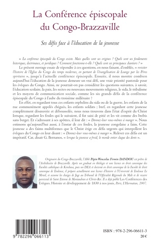 La Conférence épiscopale du Congo-Brazzaville. Ses défis face à l'éducation de la jeunesse