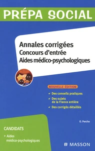 Annales corrigées Concours d'entrée Aides médico-psychologiques