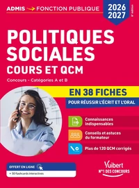 Politiques sociales en 38 fiches 2026-2027 - Cours, actualité et QCM
