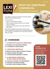 Droit de l'arbitrage commercial
