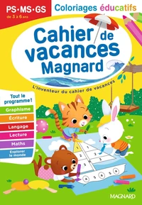 Cahier de vacances Coloriages éducatifs PS, MS, GS