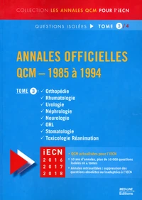 Annales officielles QCM 1985 à 1994