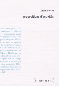 Propositions d'activités