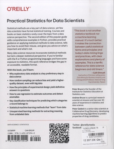 Practical Statistics for Data Scientists. 50+ Essential Concepts Using R and Python 2nd edition