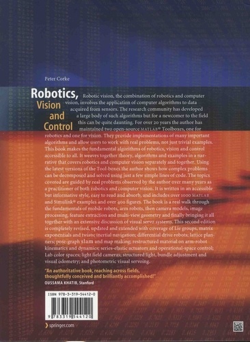 Robotics, Vision and - Fundamental... de Peter Corke - Grand Format - Livre - Decitre
