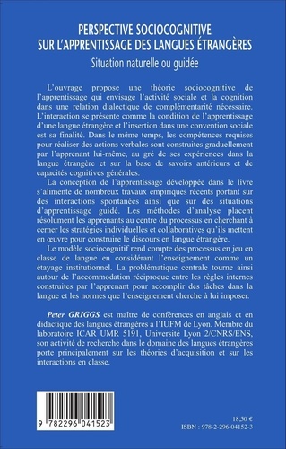 Perspective sociocognitive sur l'apprentissage des langues étrangères. Situation naturelle ou guidée