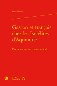 Gascon et français chez les Israélites d'Aquitaine