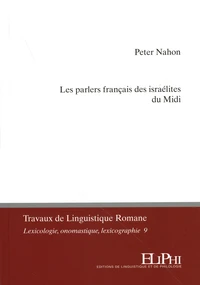 Les parlers français des israélites du Midi