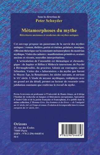 Métamorphoses du mythe. Réécritures anciennes et modernes des mythes antiques