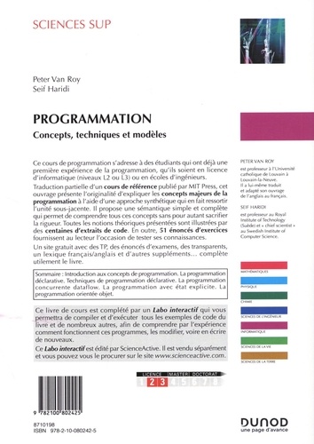 Programmation. Concepts, techniques et modèles