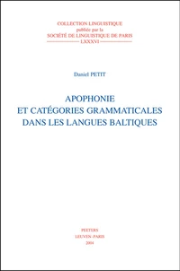 Apophonie et catégories grammaticales dans les langues baltiques