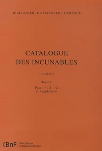 Catalogue des incunables (CIBN)