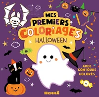 Mes premiers coloriages avec contours colorés Halloween