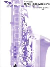 Phil Woods - Three Improvisations - 4 saxophones (SATBar). Partition et parties..