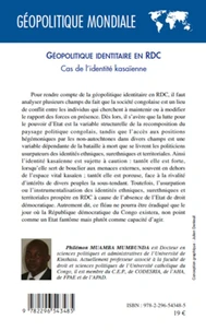 Géopolitique identitaire en rdc
