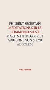 Philibert Secretan - Méditation sur le commencement.