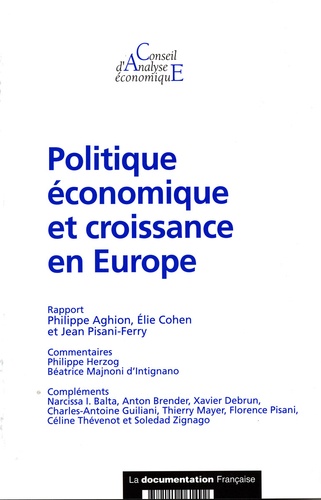 Philippe Aghion - Politiques économiques et croissance (CAE n. - 59).