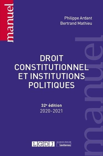 Droit constitutionnel et institutions politiques  Edition 2020-2021